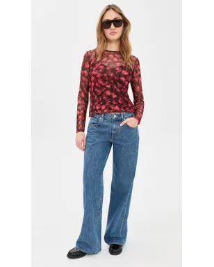 Never Fully Dressed チェリーメッシュトップ レッド - サムネイル6