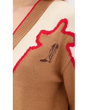 Never Fully Dressed Cowgirl Martha Cardigan Brown - サムネイル6