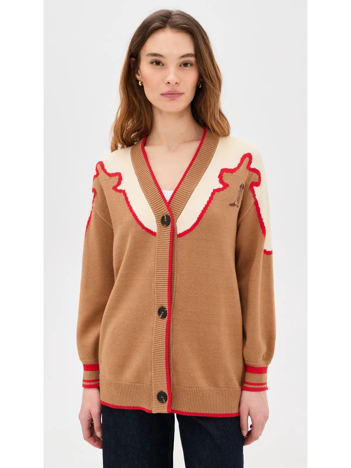 Never Fully Dressed Cowgirl Martha Cardigan Brown - 画像2