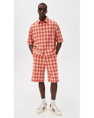 Nahmias Plaid Cropped Short Sleeve Shirt - サムネイル5