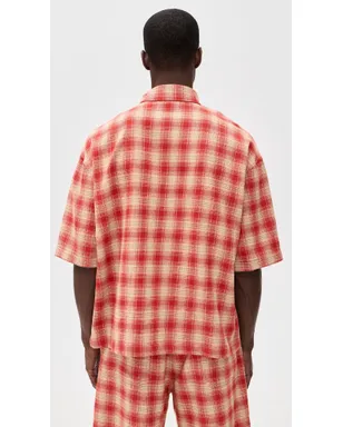 Nahmias Plaid Cropped Short Sleeve Shirt - サムネイル3