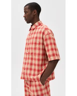 Nahmias Plaid Cropped Short Sleeve Shirt - サムネイル4