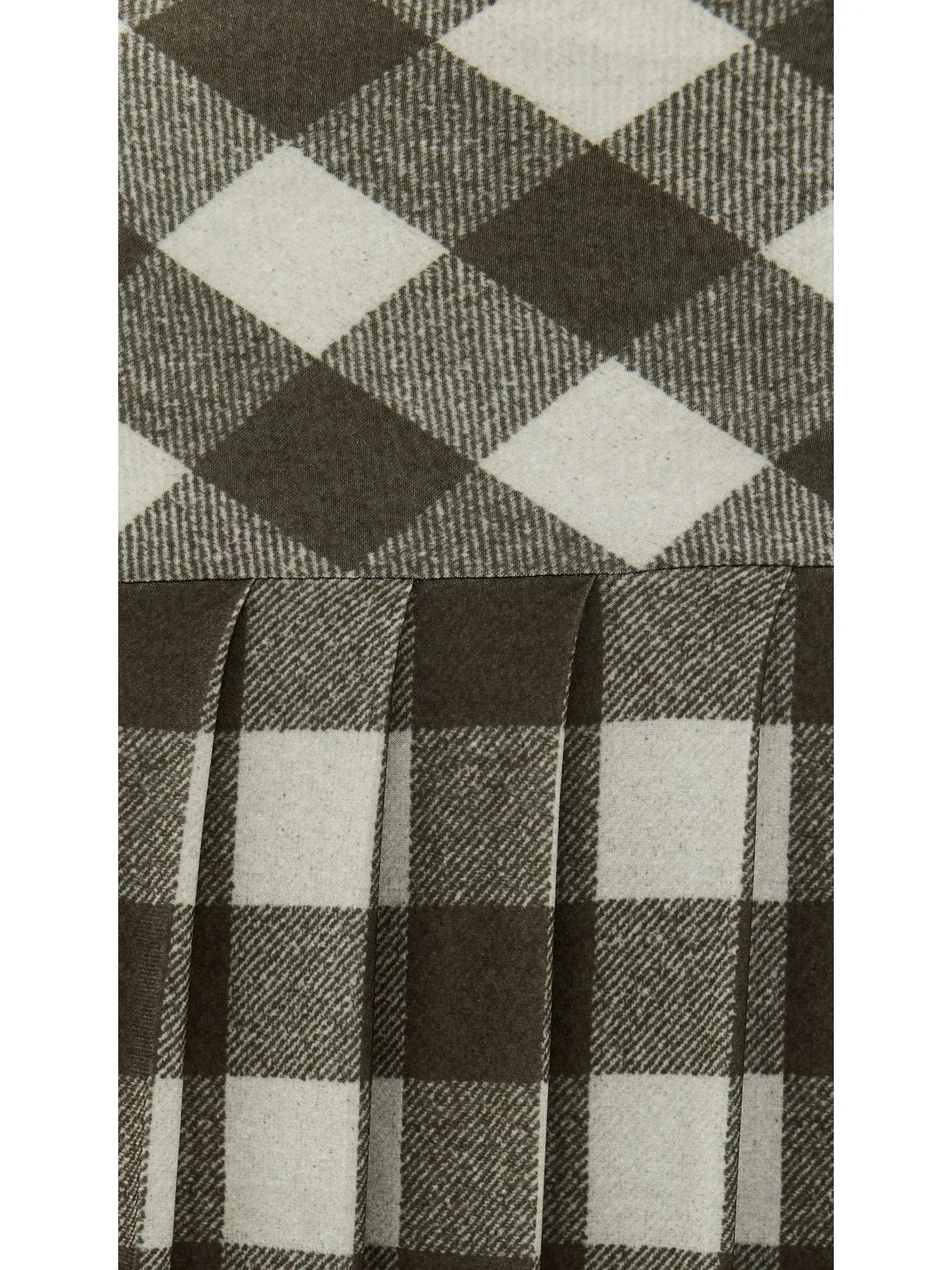 Norma Kamali プリーツ ロングスカート スリット付き Bark Box チェック - 画像6
