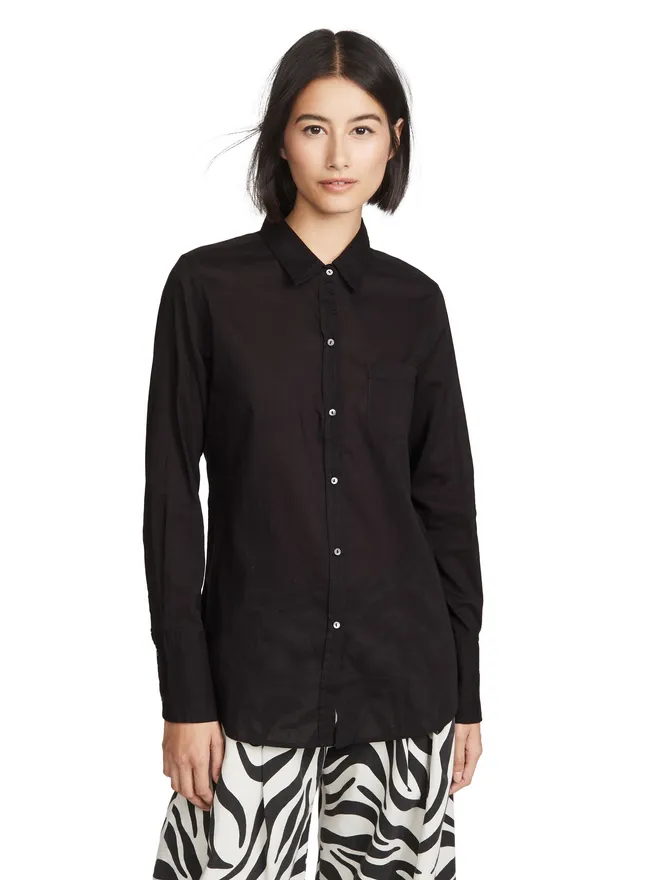 NILI LOTAN Nili Lotan コットンボイルシャツ ブラックの商品画像