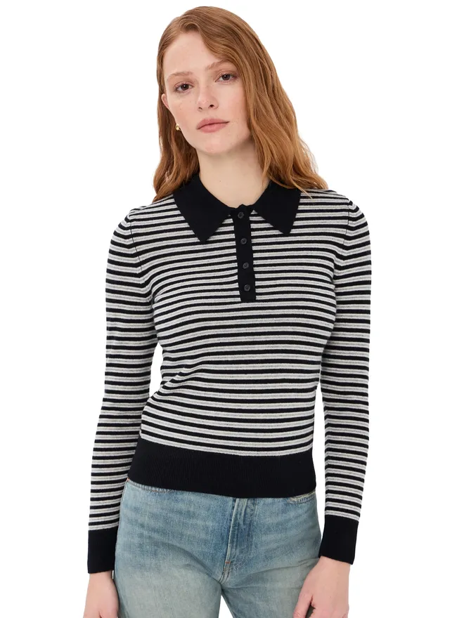 NILI LOTAN Nili Lotan Prescott カシミア ストライプ ポロの商品画像