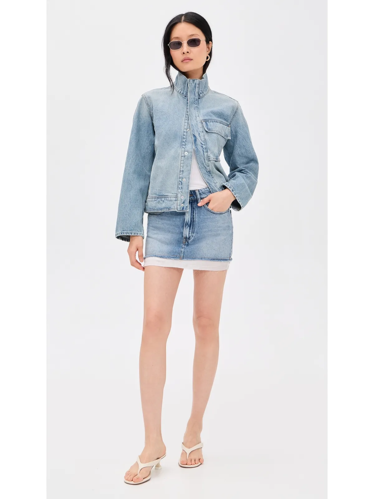 Nili Lotan Marilou Denim Jacket アリスウォッシュ - 画像5
