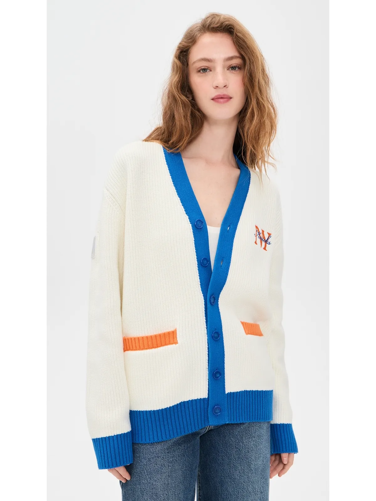 New York or Nowhere ニックス ラフターズ カーディガン Off White - 画像3