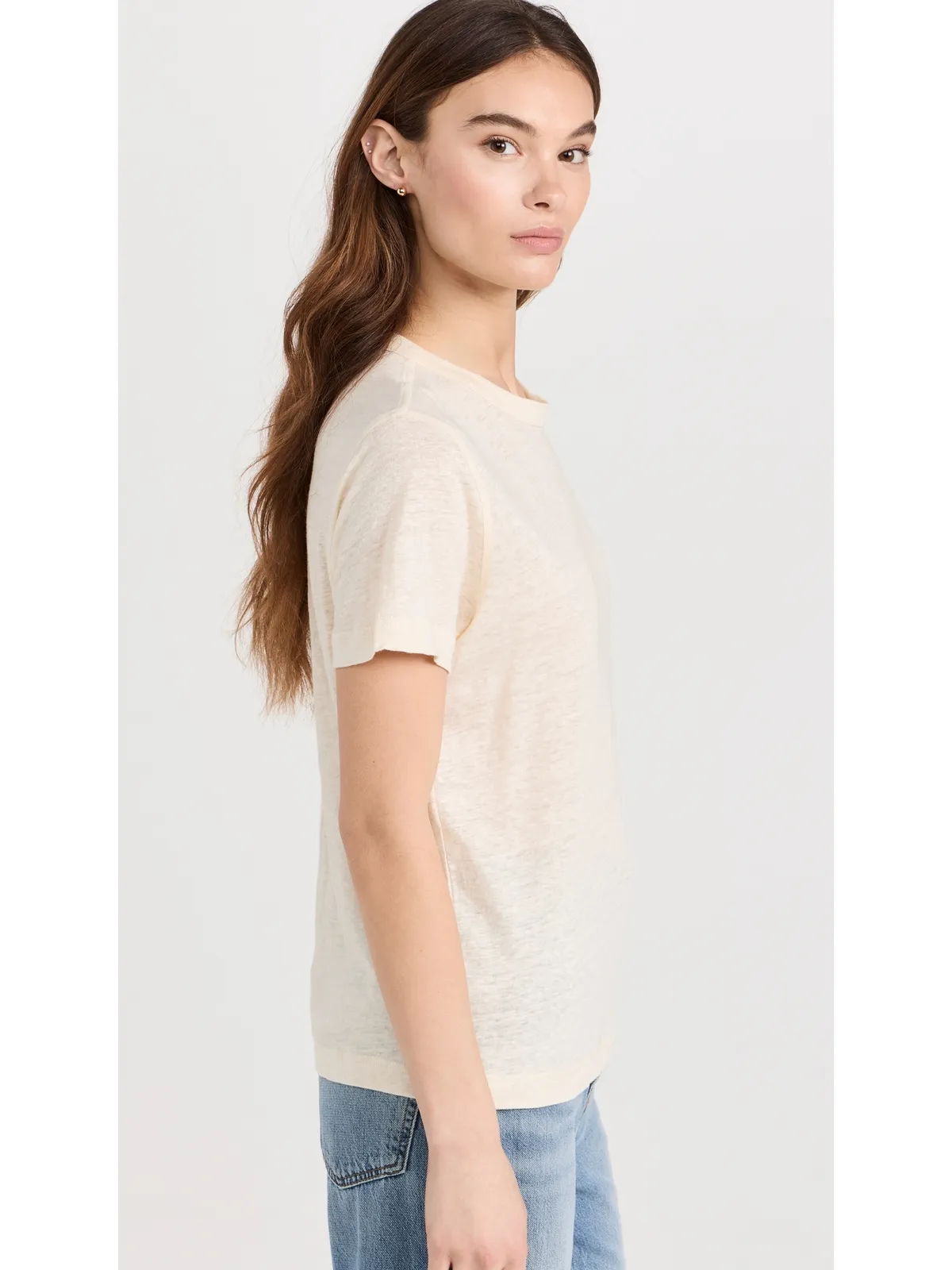 Sold Out NYC リネン・パーフェクトTシャツ クリーム - 画像4