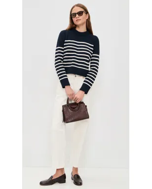 Sold Out NYC フェイバリット クルーセーター ネイビー＆クリーム - サムネイル5