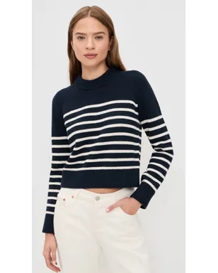 Sold Out NYC フェイバリット クルーセーター ネイビー＆クリーム - サムネイル2