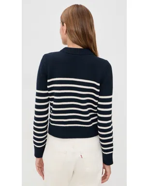 Sold Out NYC フェイバリット クルーセーター ネイビー＆クリーム - サムネイル3
