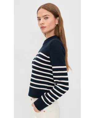 Sold Out NYC フェイバリット クルーセーター ネイビー＆クリーム - サムネイル4