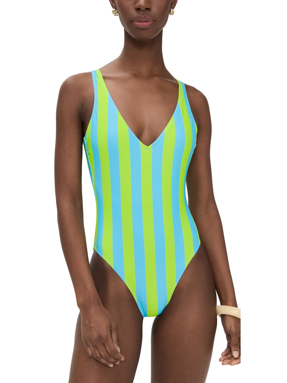 Solid & Striped ミシェル ワンピース水着 Ocean Mist/Sour Apple - 画像1