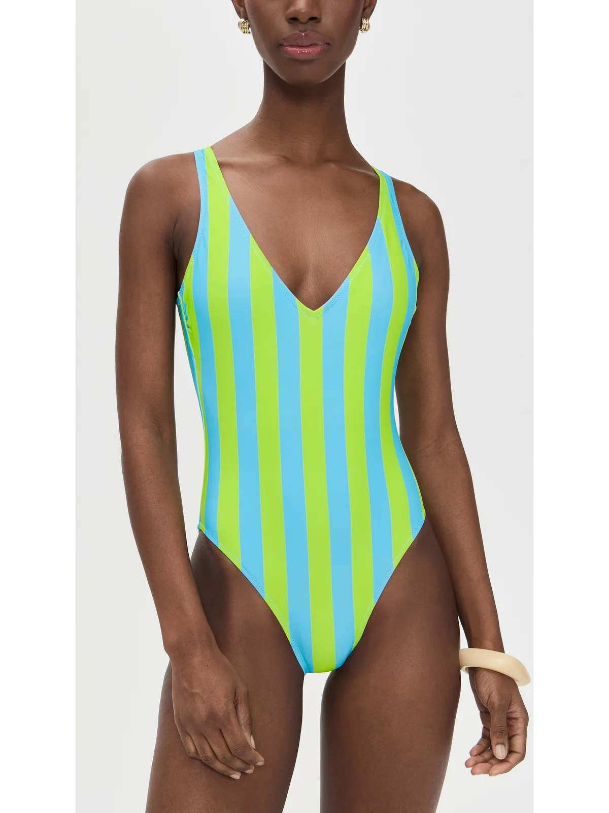 Solid & Striped ミシェル ワンピース水着 Ocean Mist/Sour Apple - 画像5