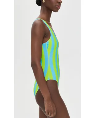 Solid & Striped ミシェル ワンピース水着 Ocean Mist/Sour Apple - サムネイル4