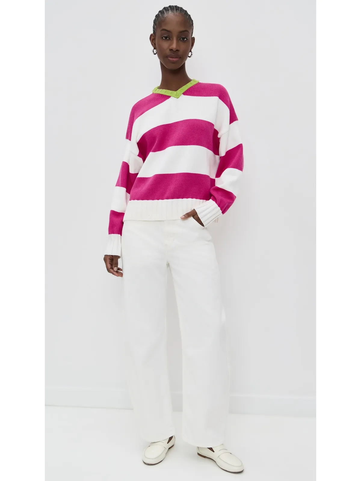 Solid & Striped レヴァーセーター パラダイスピンク M - 画像5