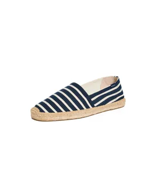 Soludos Striped Slip On Espadrilles ダークネイビー/アイボリー - サムネイル1