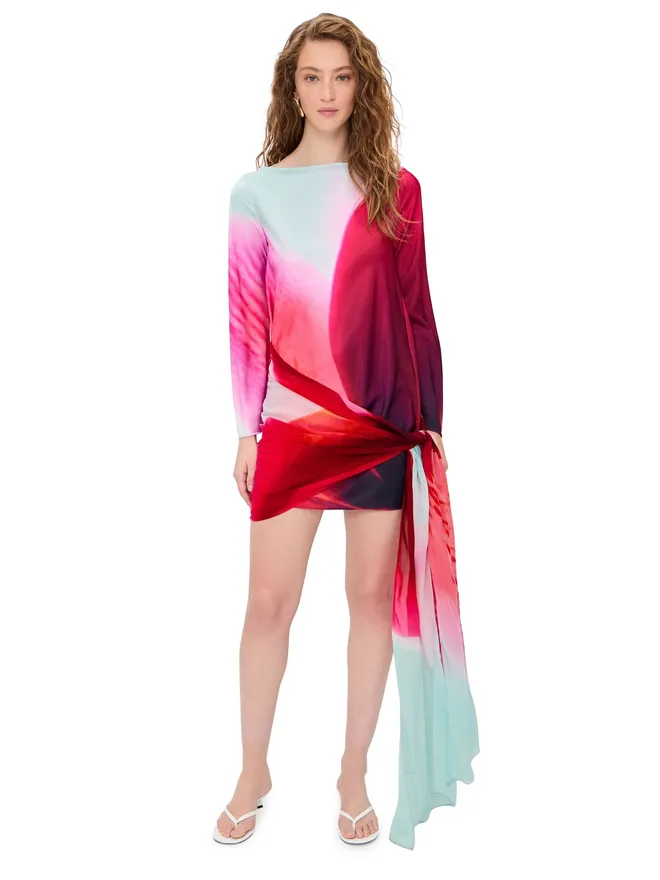 Significant Other Significant Other Farrah Long Sleeve Mini Dress Tropical Bloom 2の商品画像