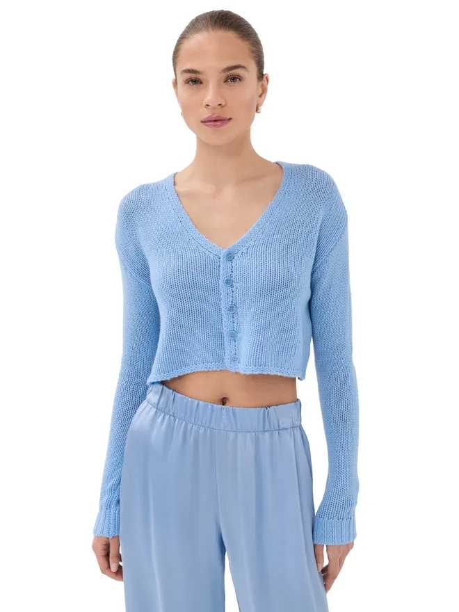 SABLYN Sablyn ビアンコ カシミア クロップドVネック カーディガンの商品画像