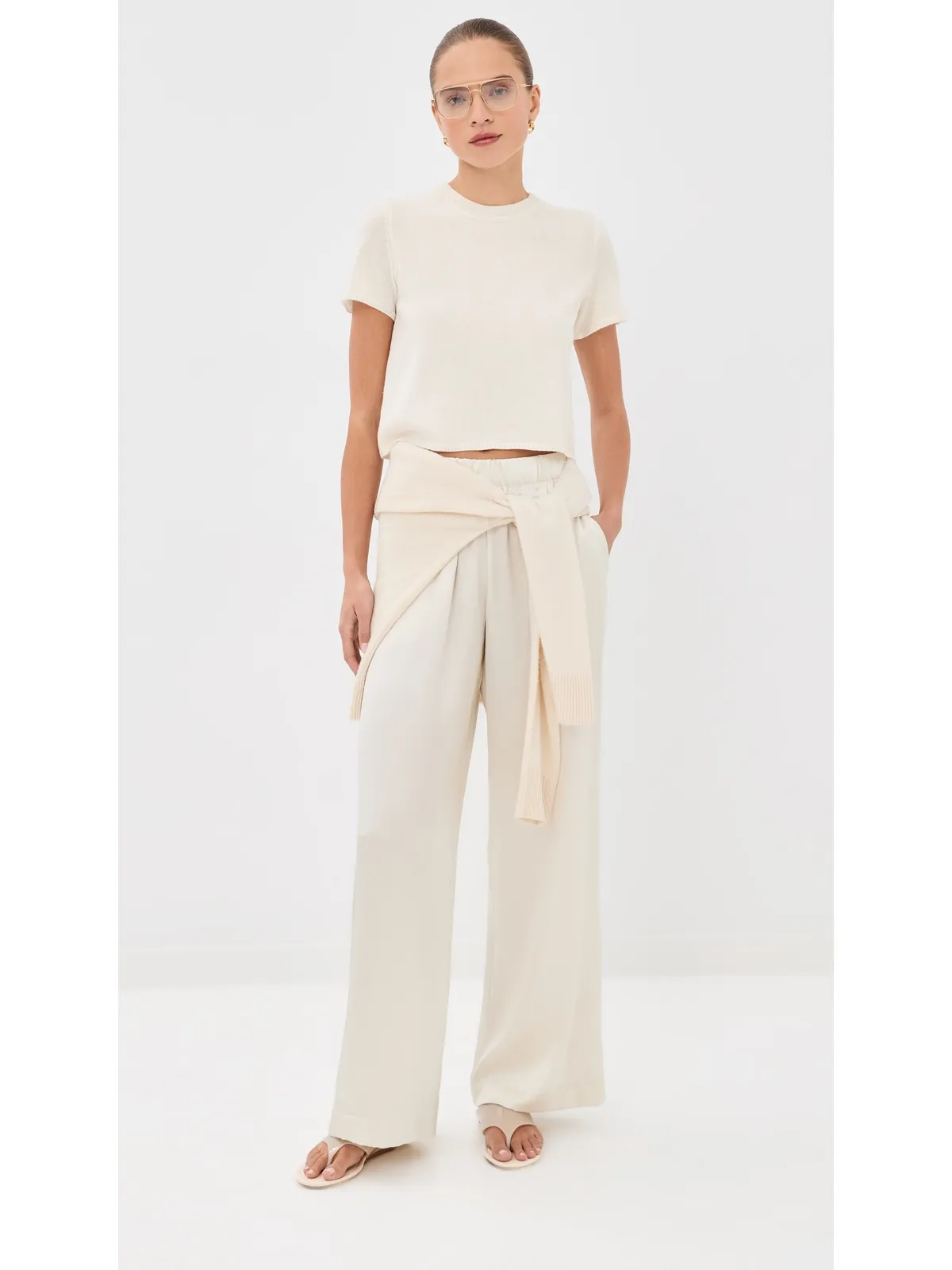 Sablyn Charleston Relaxed Crewneck Cashmere Tee Gardenia - 画像5