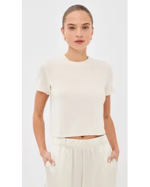 Sablyn Charleston Relaxed Crewneck Cashmere Tee Gardenia - サムネイル2