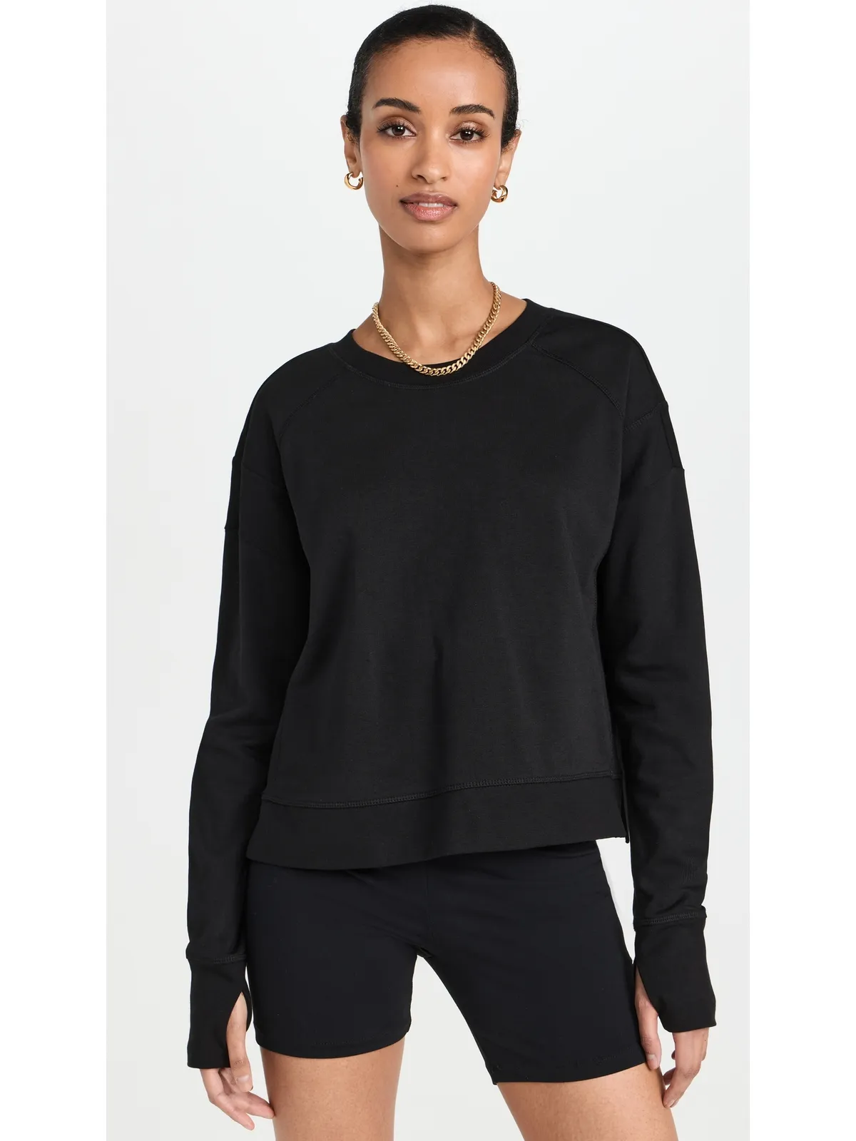 Sweaty Betty アフタークラス クロップスウェットシャツ - 画像2