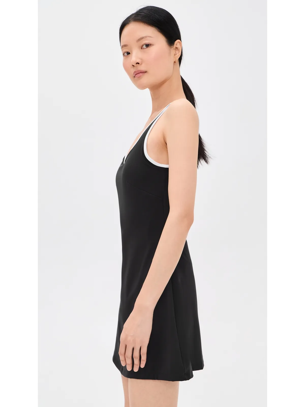 Sweaty Betty プロ ラケット テニス ドレス ブラック ホワイト - 画像4