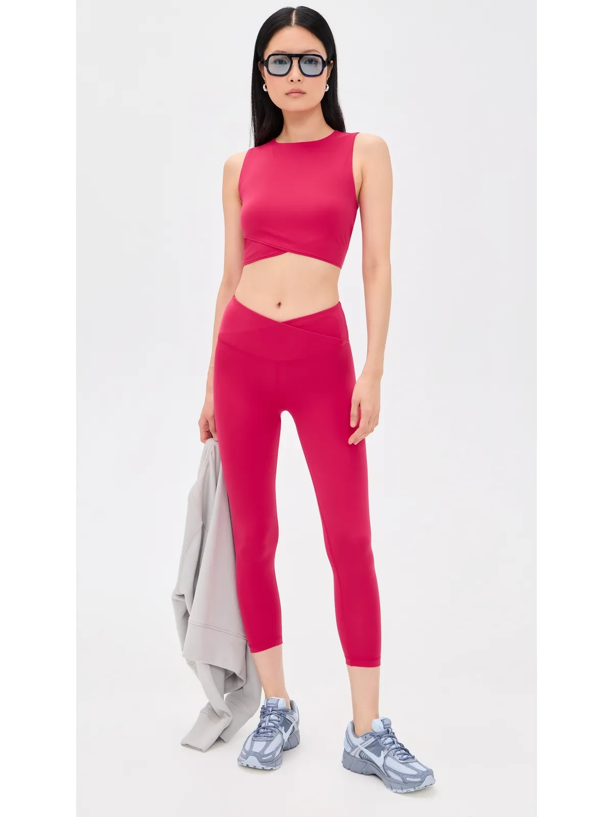 Sweaty Betty All Day 7/8 Wrap Waist Leggings Crimson Red - 画像5