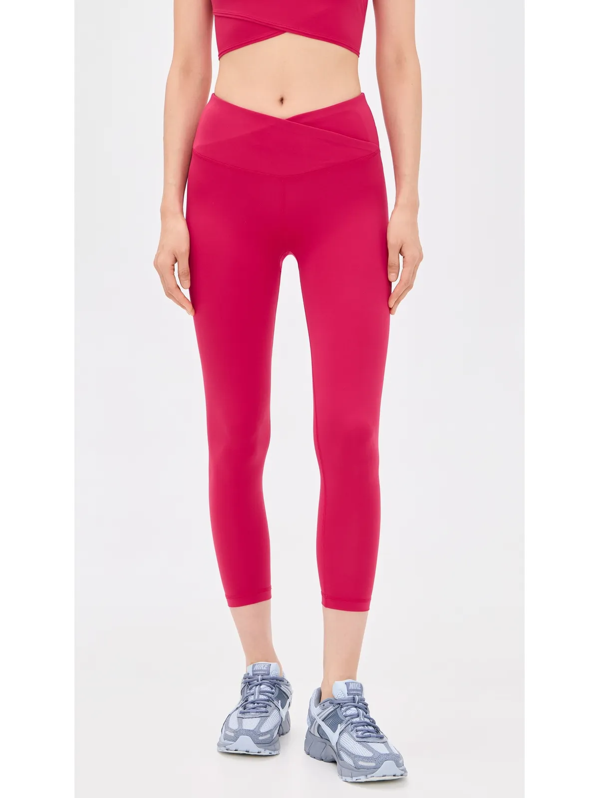Sweaty Betty All Day 7/8 Wrap Waist Leggings Crimson Red - 画像2