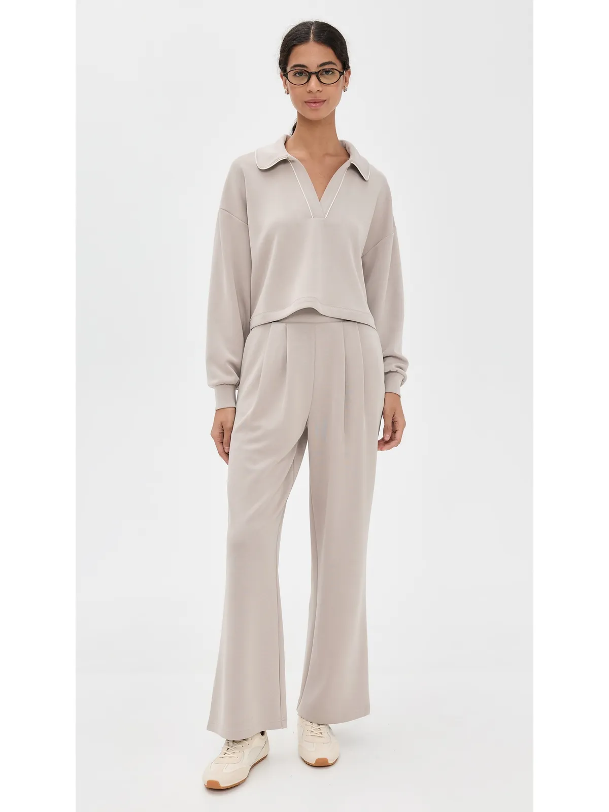 Sweaty Betty サンドウォッシュ クロップ ヘンリースウェットシャツ - 画像5
