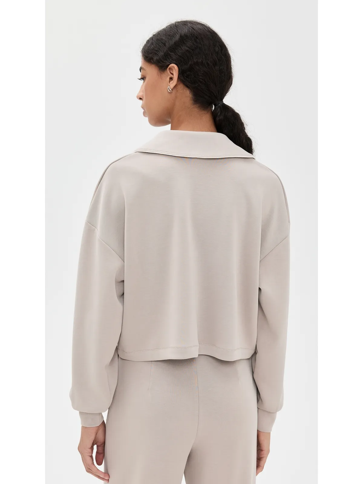 Sweaty Betty サンドウォッシュ クロップ ヘンリースウェットシャツ - 画像3