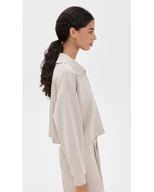 Sweaty Betty サンドウォッシュ クロップ ヘンリースウェットシャツ - サムネイル4
