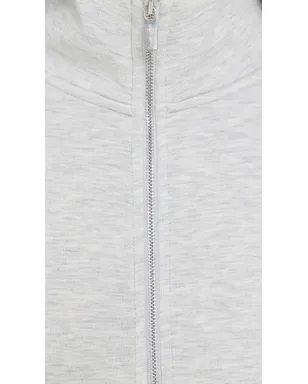 Sweaty Betty Wind Down Patch Pocket Zip Through Sweatshirt Ice Grey Marl M - サムネイル6