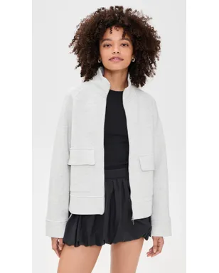 Sweaty Betty Wind Down Patch Pocket Zip Through Sweatshirt Ice Grey Marl M - サムネイル2