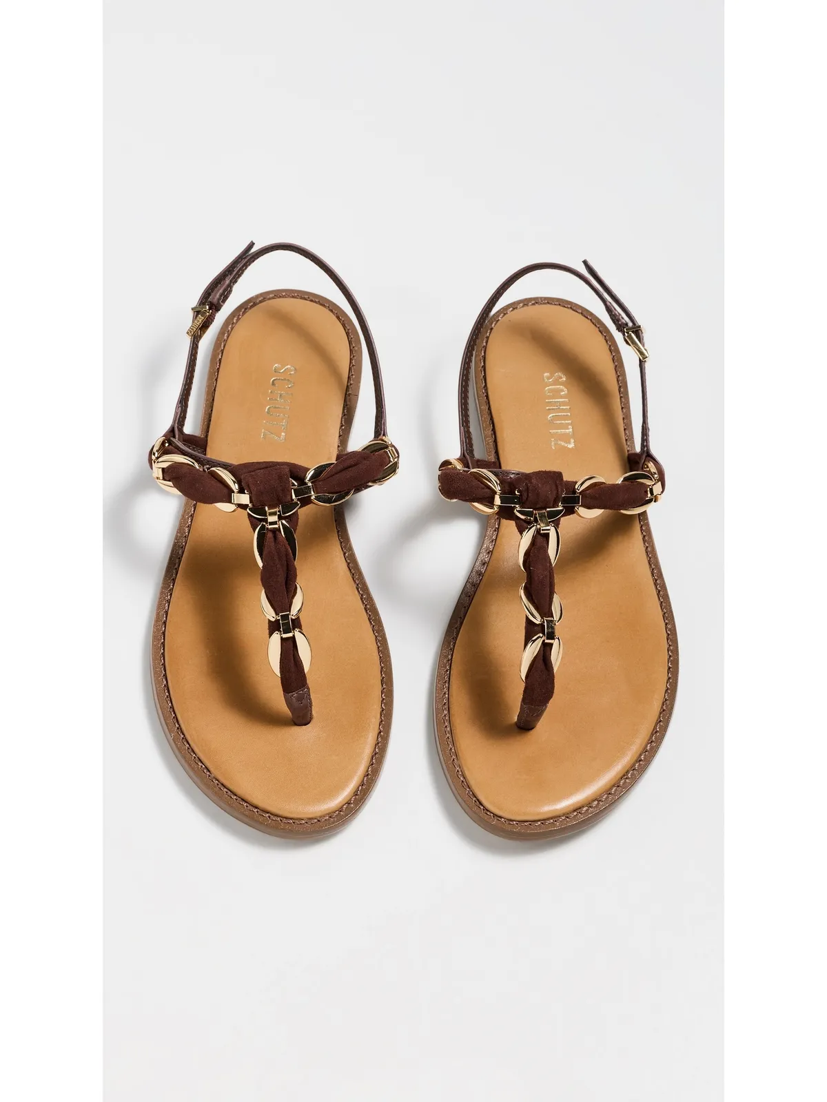 Schutz Camellia サンダル ルートブラウン - 画像5