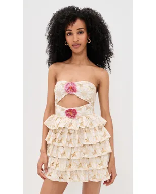 SUNDRESS Hortensia Dress Eyelet Flower Gold - サムネイル2