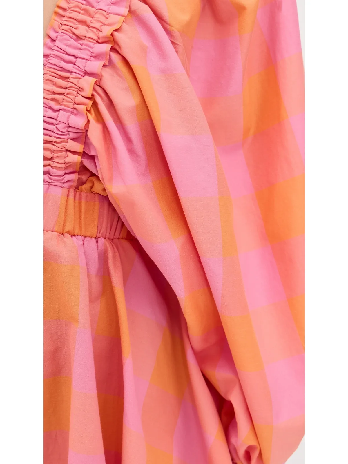 SUNDRESS アリシア ロンパース ギンガムチェック オレンジとピンク - 画像6