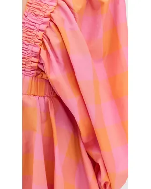 SUNDRESS アリシア ロンパース ギンガムチェック オレンジとピンク - サムネイル6