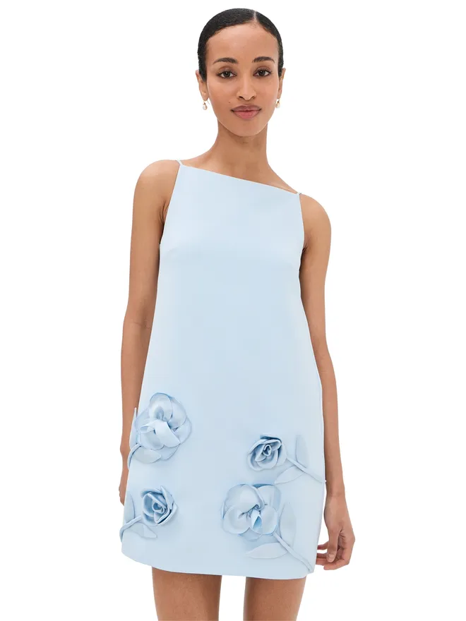 self-portrait Self Portrait 花柄ミニドレス ブルーの商品画像