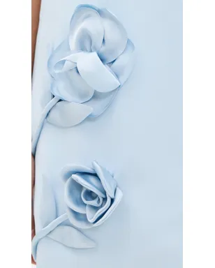 Self Portrait 花柄ミニドレス ブルー - サムネイル6