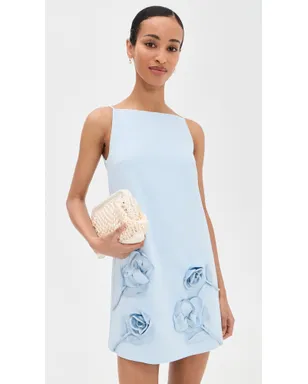 Self Portrait 花柄ミニドレス ブルー - サムネイル2