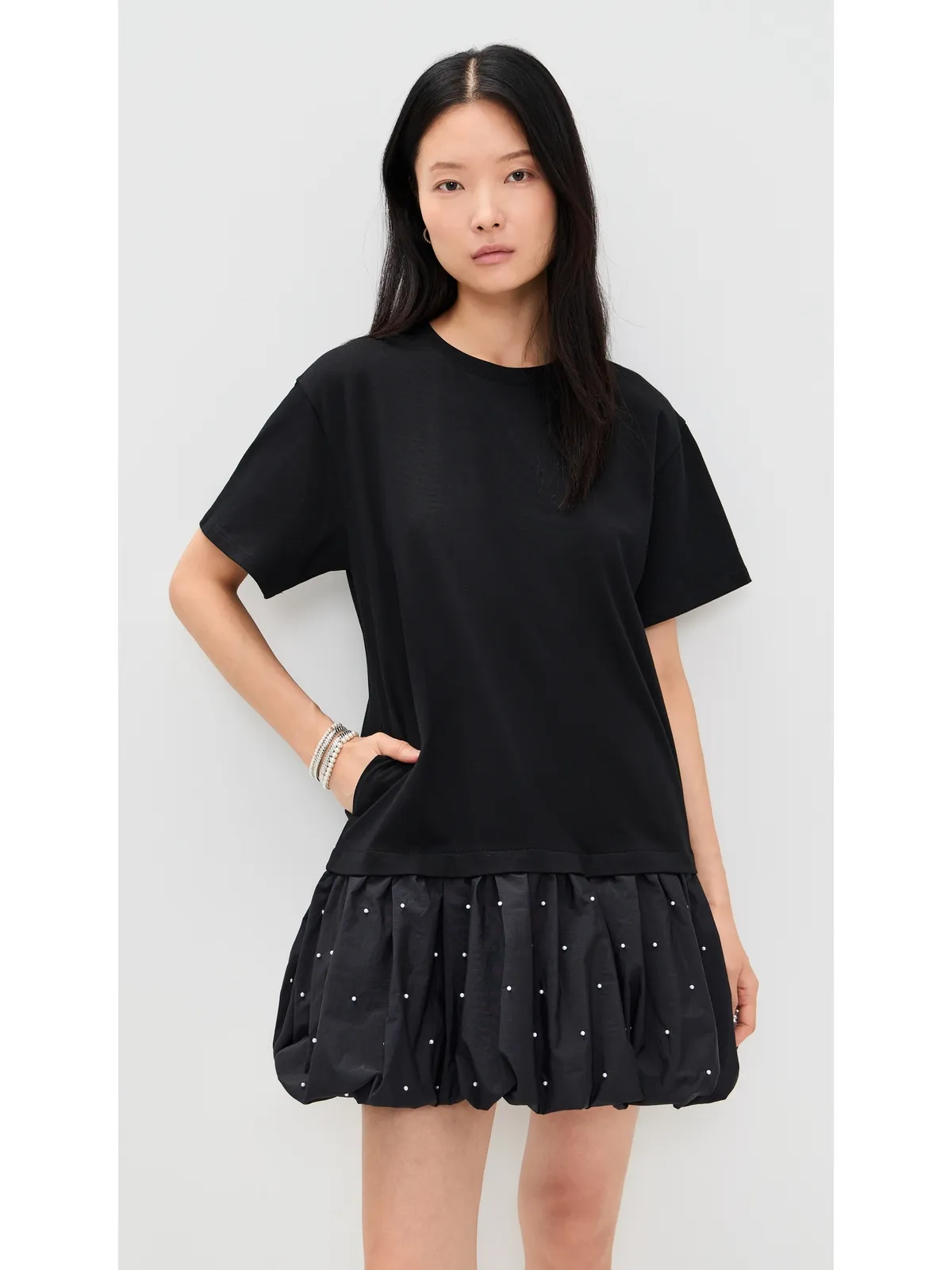 Sea アルバータ パール Tシャツドレス - 画像2