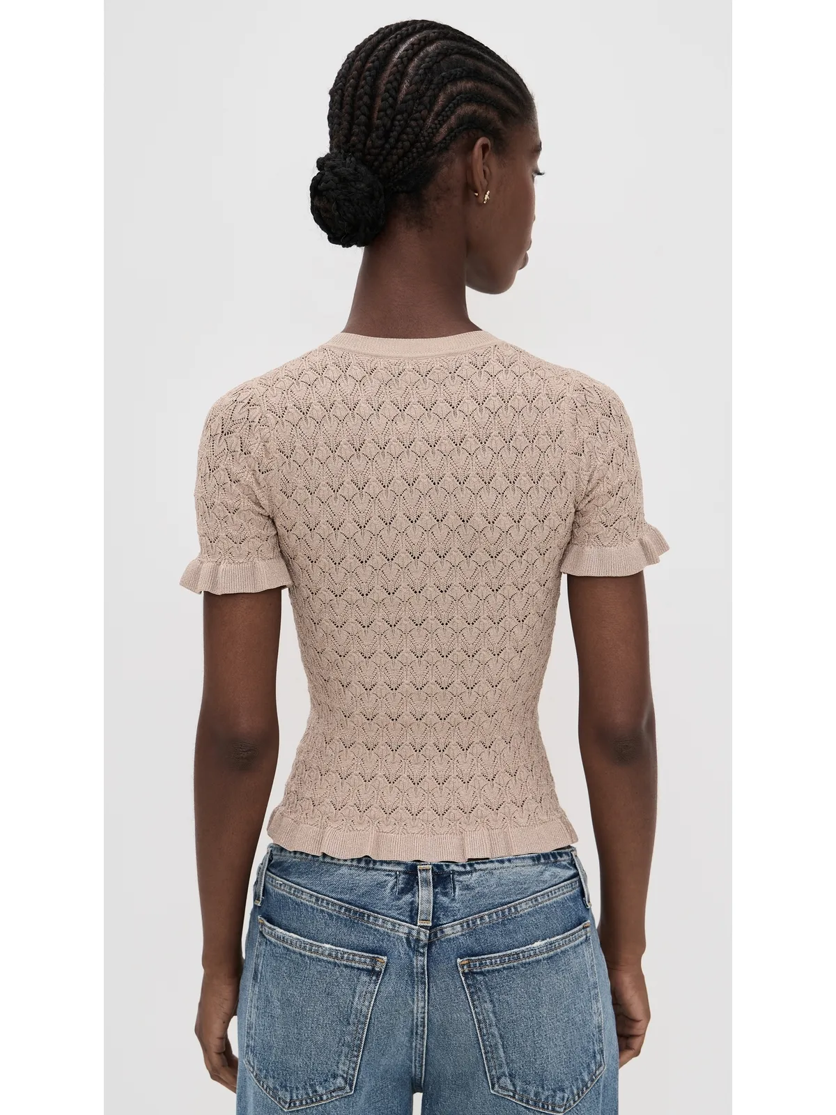 Sea シャンパンカラーのニットTシャツ - 画像3