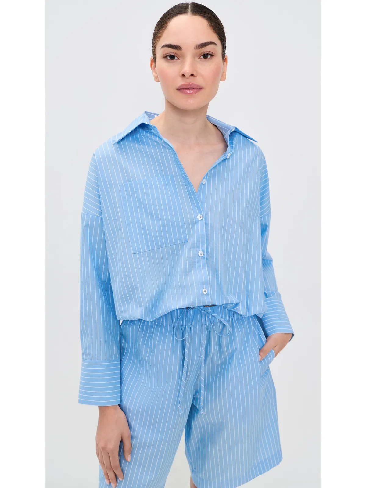 Secular Nora Shirt Blue Stripe - 画像2