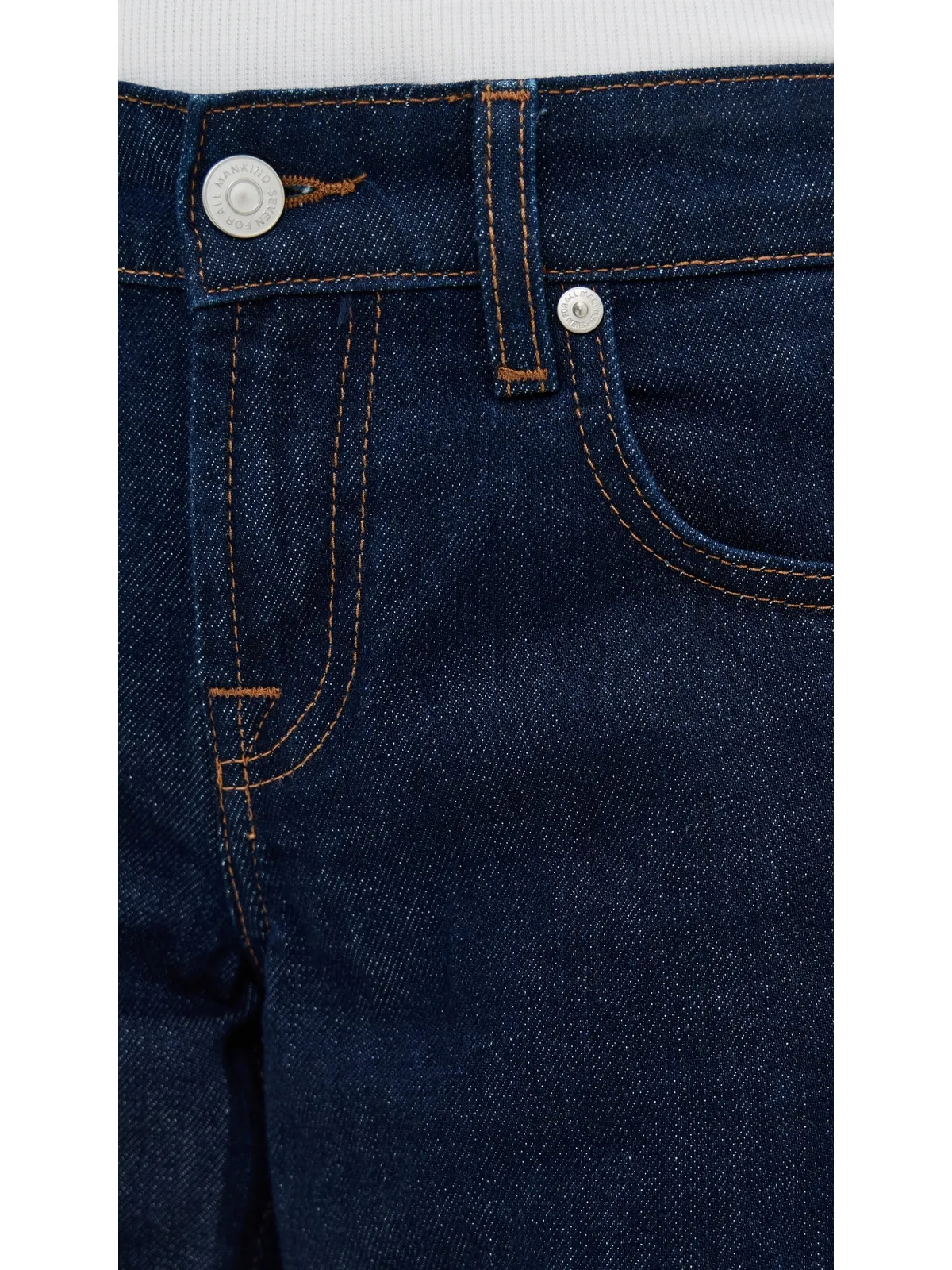 7 For All Mankind フランクリン ロー・ストレート ジーンズ - 画像6