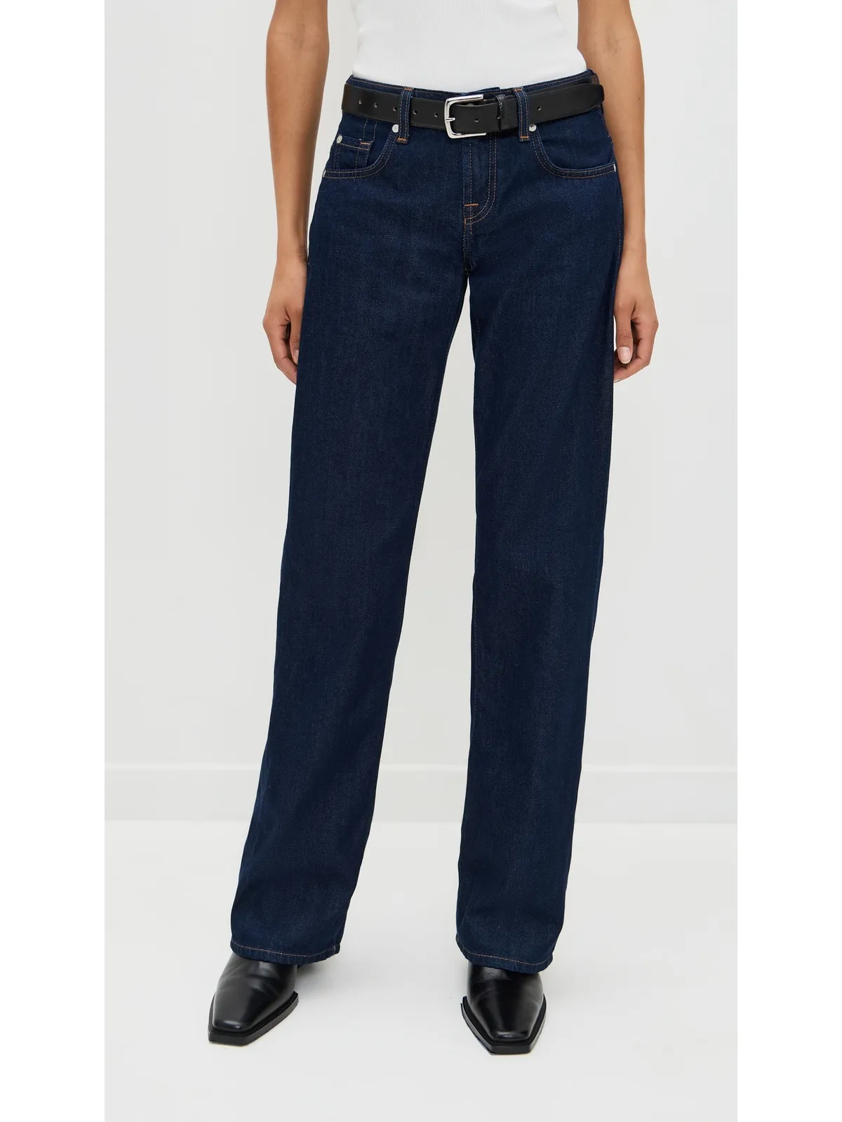 7 For All Mankind フランクリン ロー・ストレート ジーンズ - 画像2