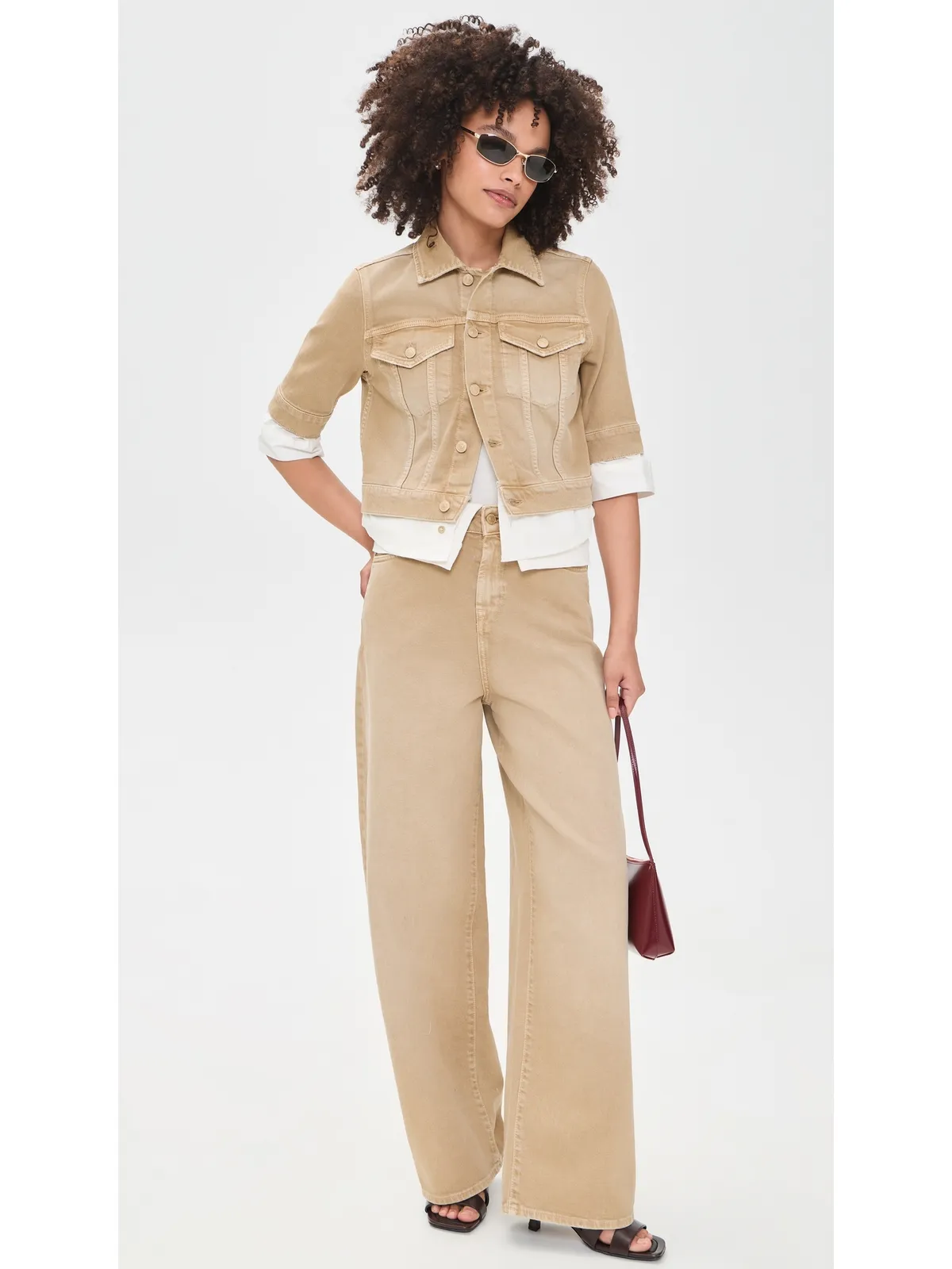 7 For All Mankind ダブルレイヤー・スロウチー・ワイドレッグジーンズ - 画像5