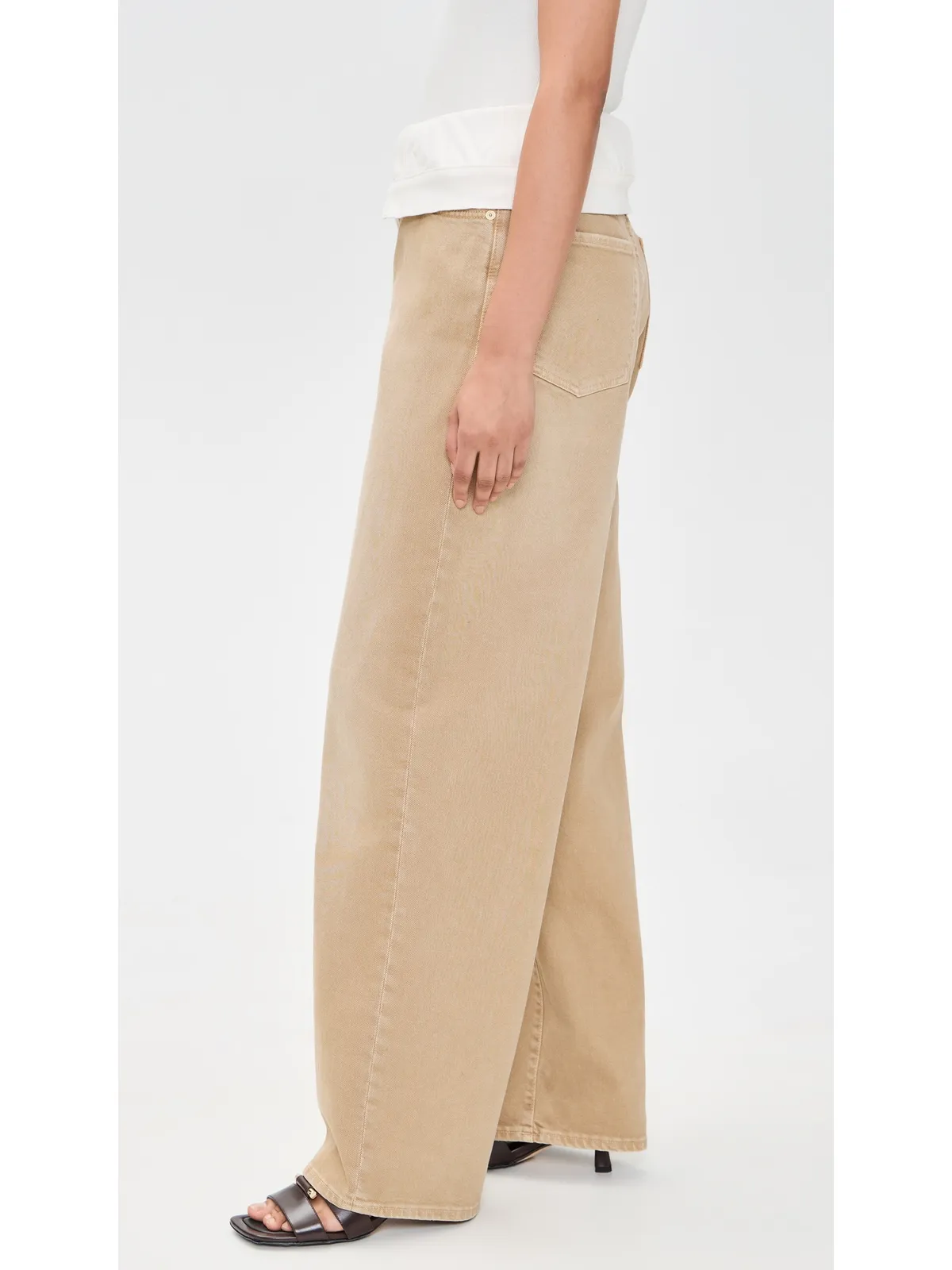 7 For All Mankind ダブルレイヤー・スロウチー・ワイドレッグジーンズ - 画像4