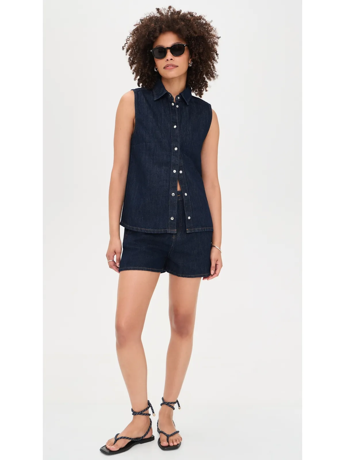 7 For All Mankind ノースリーブシャツ ブロッサム - 画像5