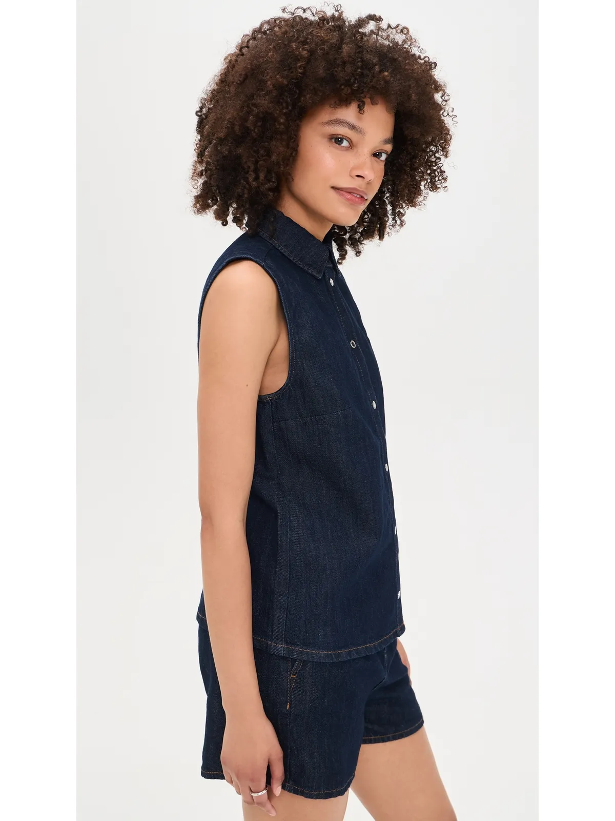 7 For All Mankind ノースリーブシャツ ブロッサム - 画像4